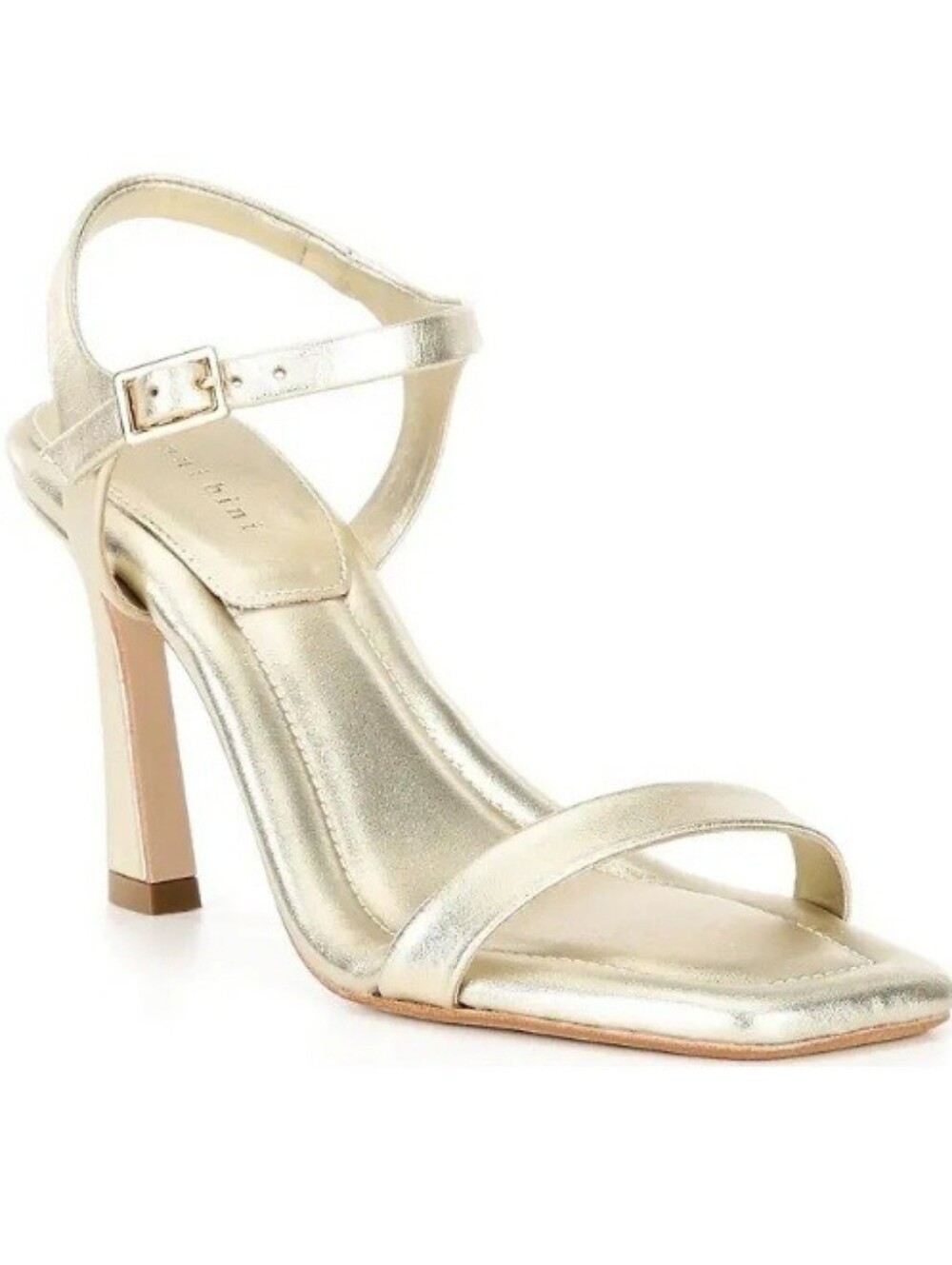 Gianni Bini Heeled Sandals 10 Golden Leather Blakye Strappy Dressy New $110